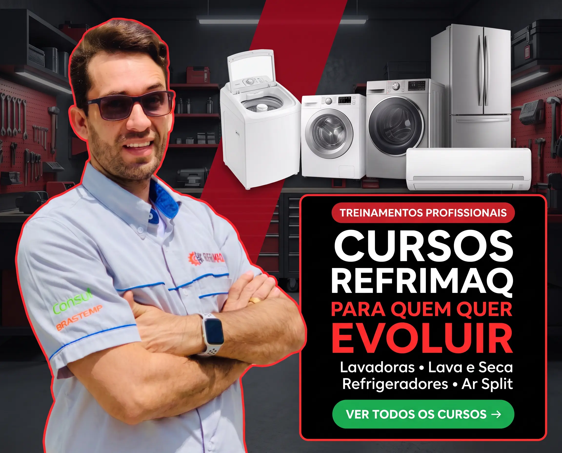 Cursos técnicos de refrigeração e instalação de split com Anderson Rey