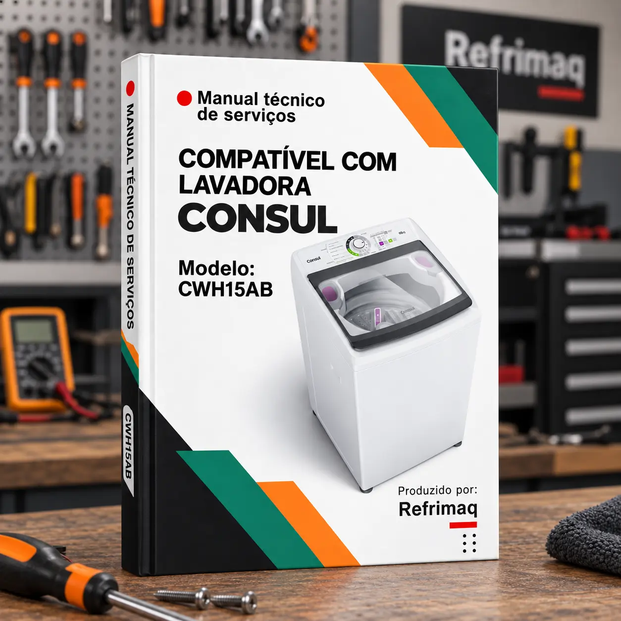 Capa do Manual Técnico de Serviços — Lavadora Consul CWH15AB (15 kg)