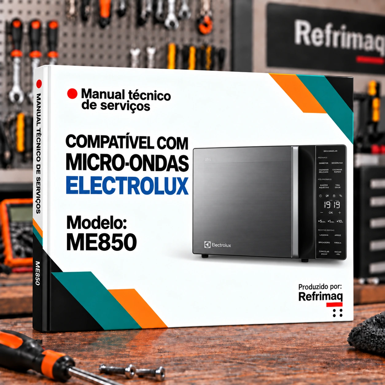 Capa do Manual Técnico de Serviços — Electrolux ME850 (Micro-ondas)