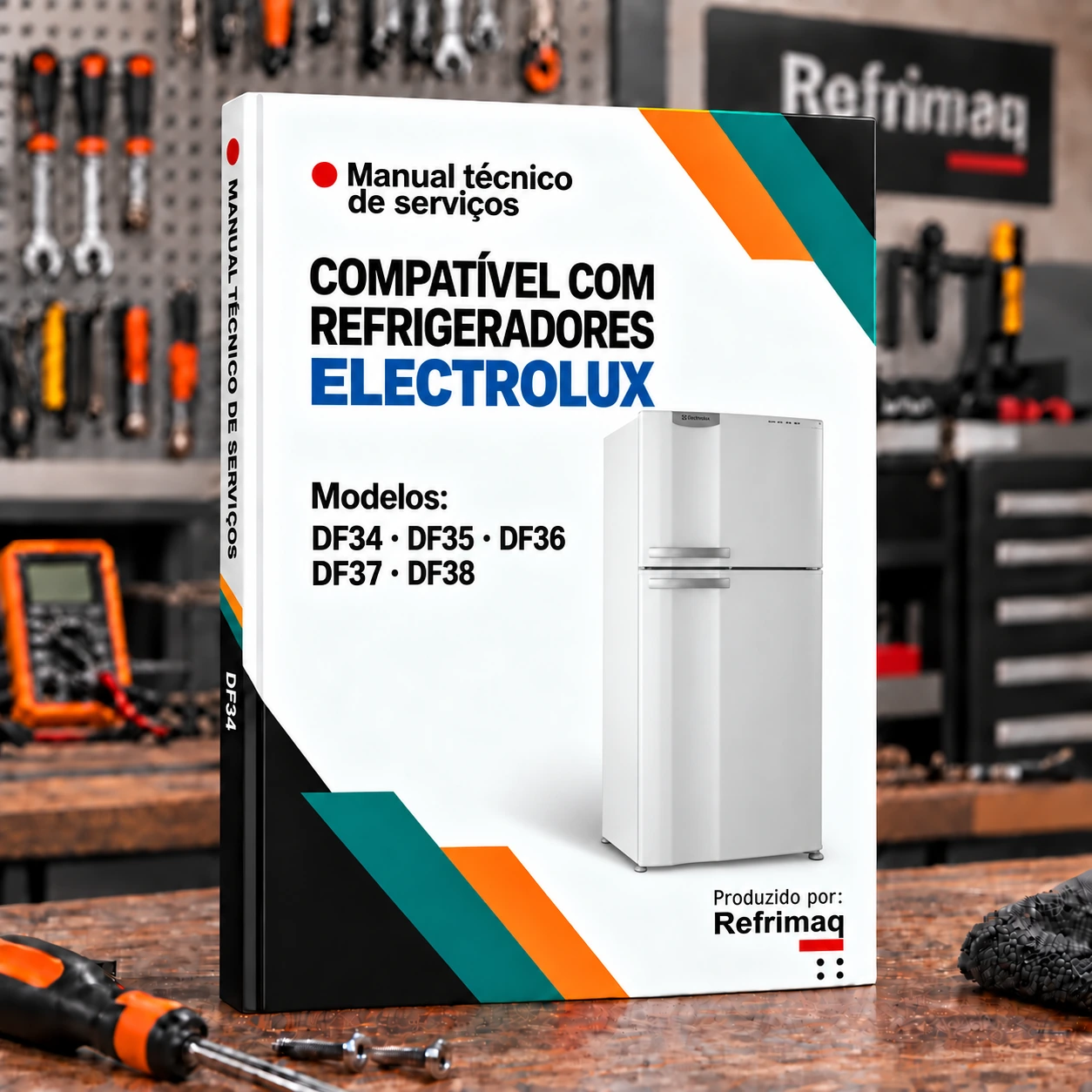 Capa do Manual Técnico de Serviços — Electrolux DF34/35/36/37/38 (Refrigerador)