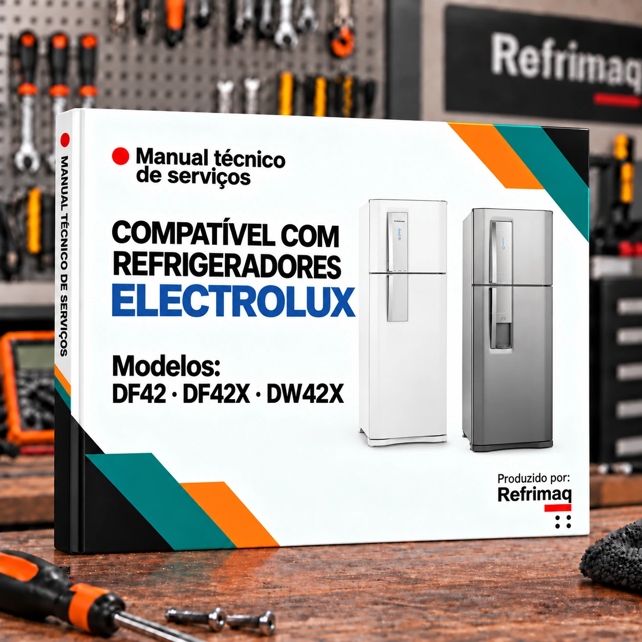 Capa do Manual Técnico de Serviços — Electrolux DF42 · DF42X · DW42X (Refrigerador)