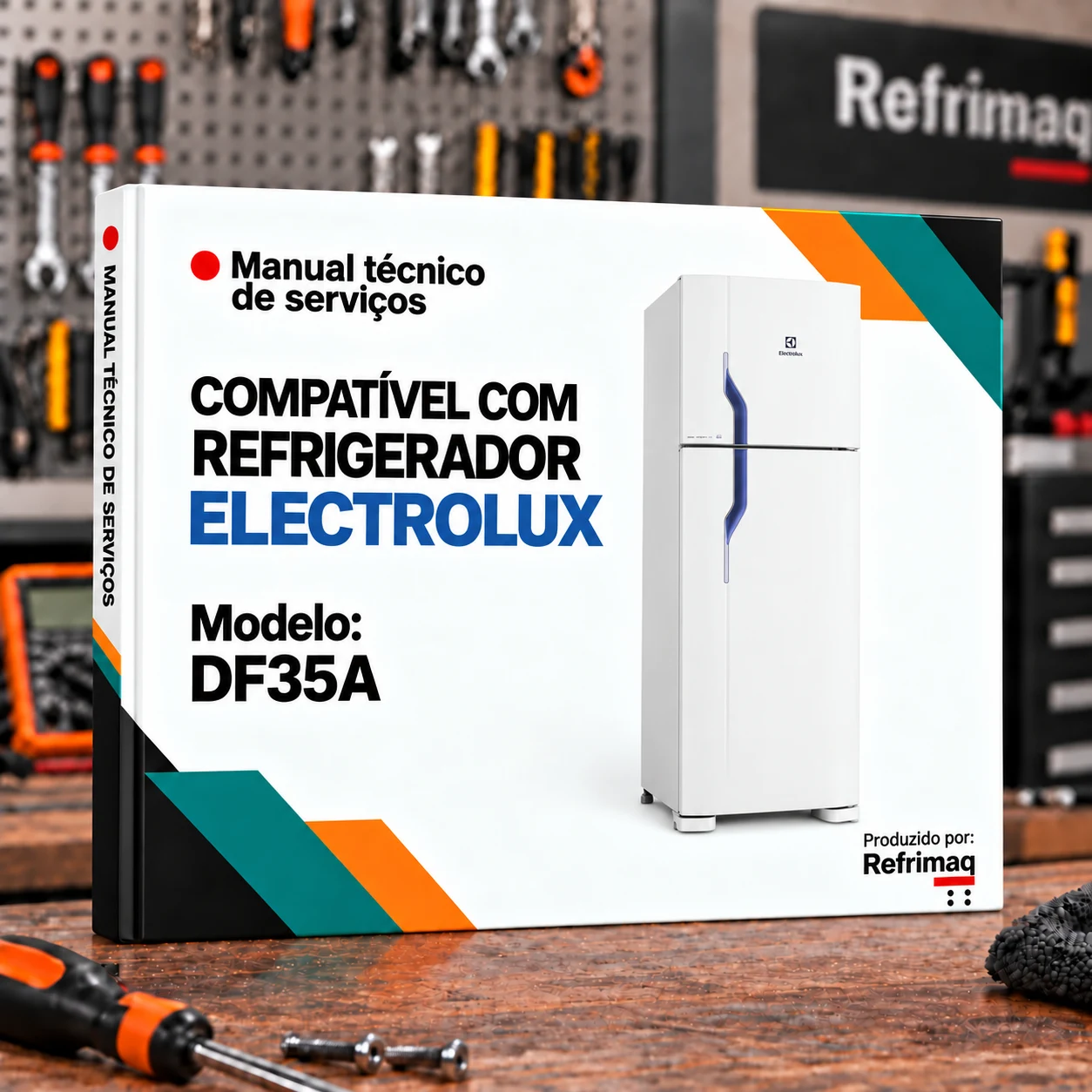 Capa do Manual Técnico de Serviços — Electrolux DF35A (Refrigerador)