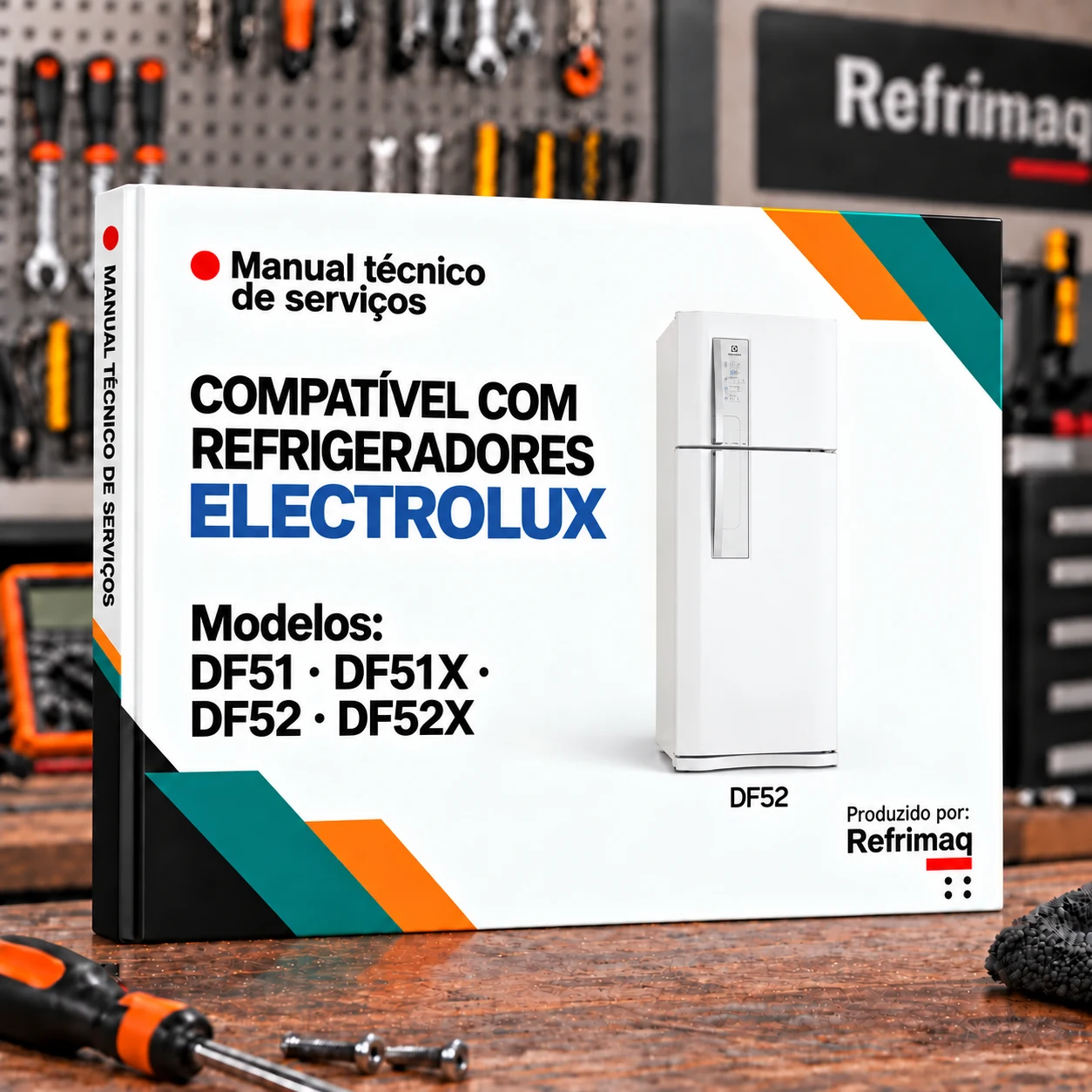 Capa do Manual Técnico de Serviços — Electrolux DF51 · DF51X · DF52 · DF52X (Refrigerador)