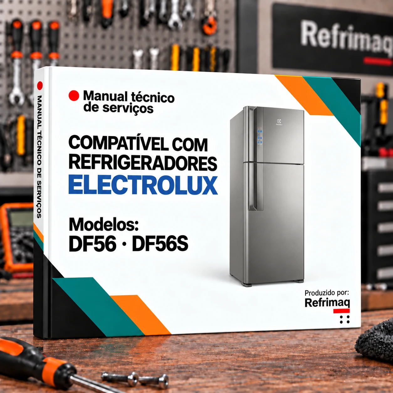 Capa do Manual Técnico de Serviços — Electrolux DF56 · DF56S (Refrigerador)