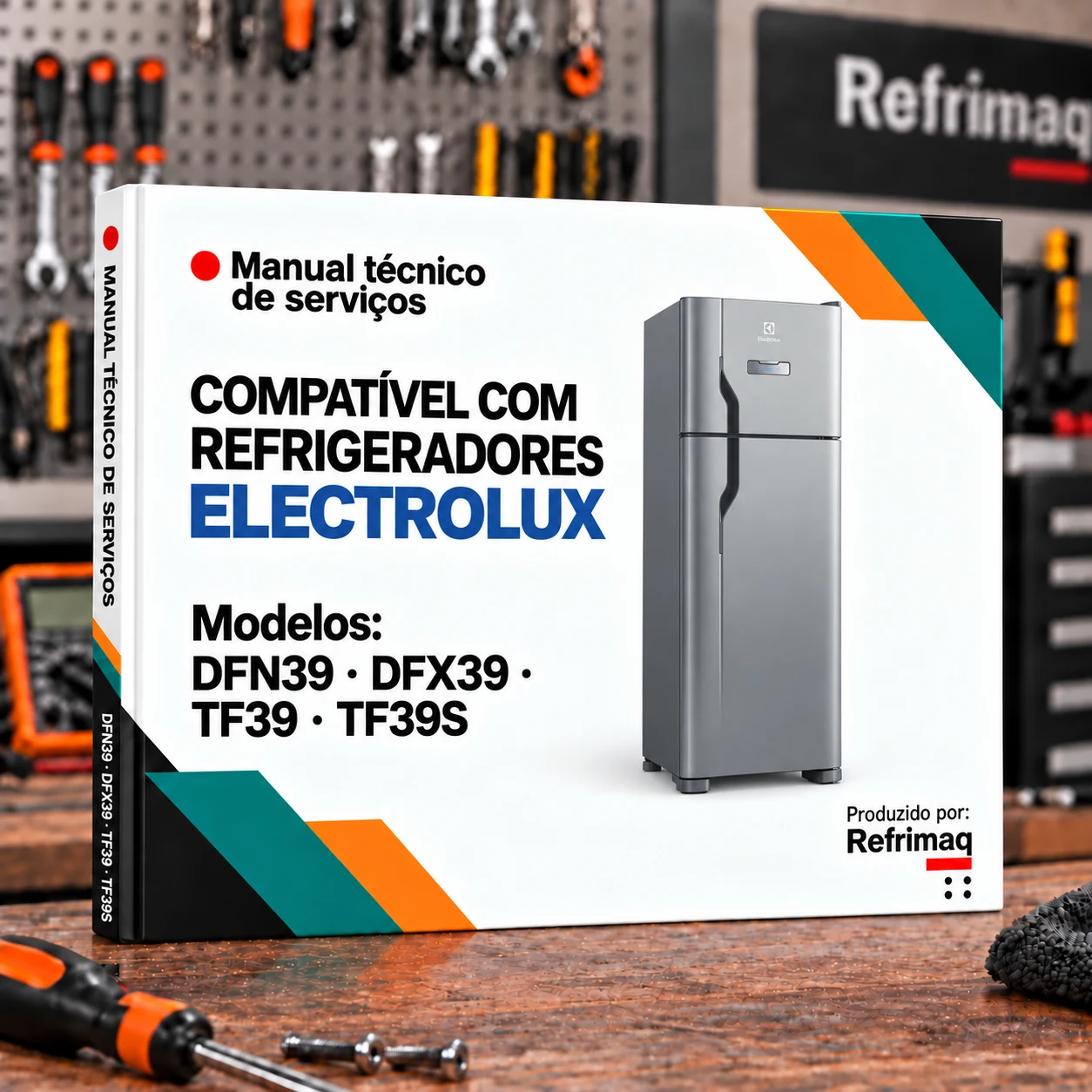 Capa do Manual Técnico de Serviços — Electrolux DFN39 · DFX39 · TF39 · TF39S (Refrigerador)
