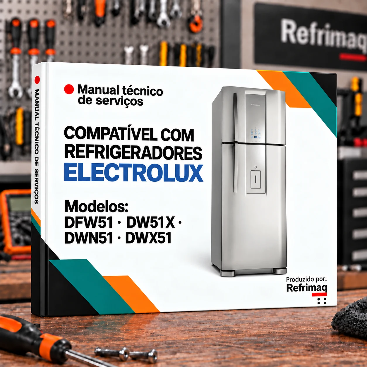 Capa do Manual Técnico de Serviços — Electrolux DFW51 · DW51X · DWN51 · DWX51 (Refrigerador)