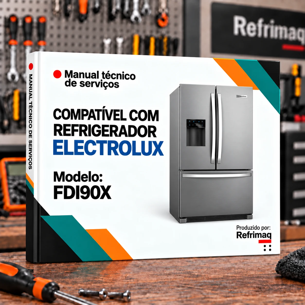 Capa do Manual Técnico de Serviços — Electrolux FDI90X (Refrigerador)
