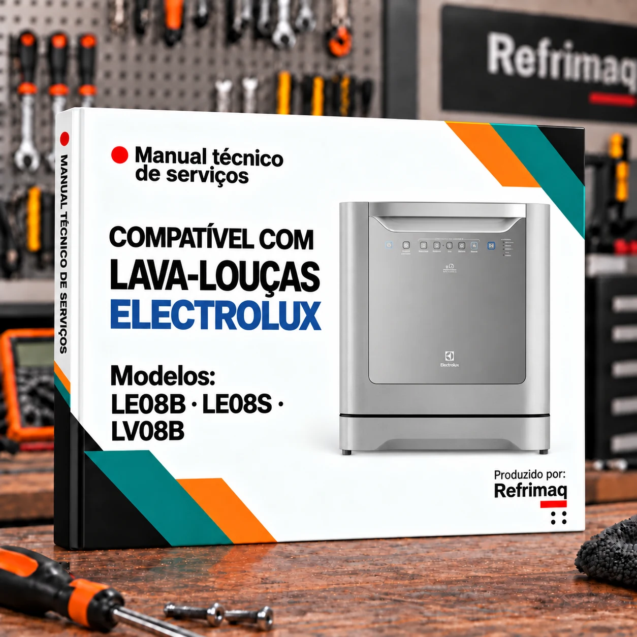 Capa do Manual Técnico de Serviços — Electrolux LE08B · LE08S (Lava-Louças)