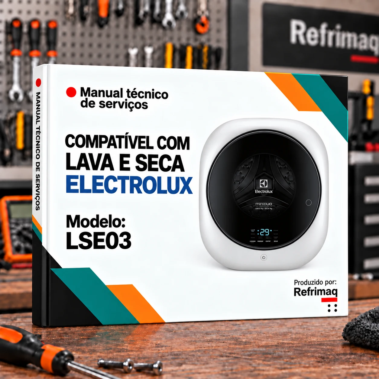 Capa do Manual Técnico de Serviços — Electrolux LSE03 (Lava e Seca)