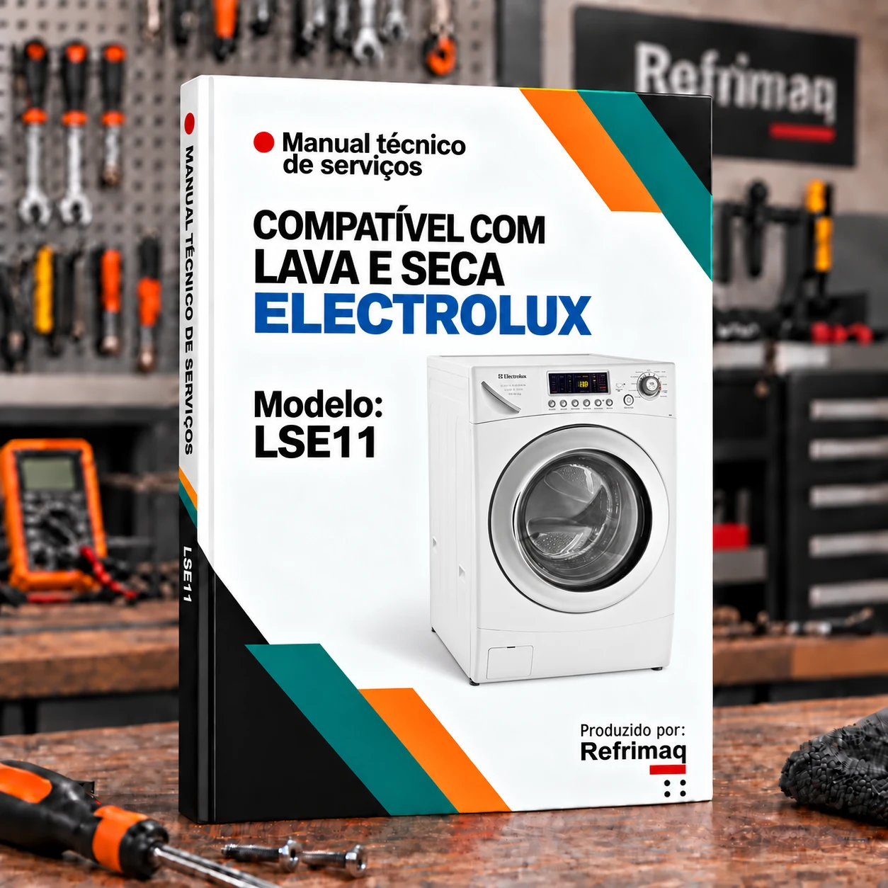 Capa do Manual Técnico de Serviços — Electrolux LSE11 (Lava e Seca)