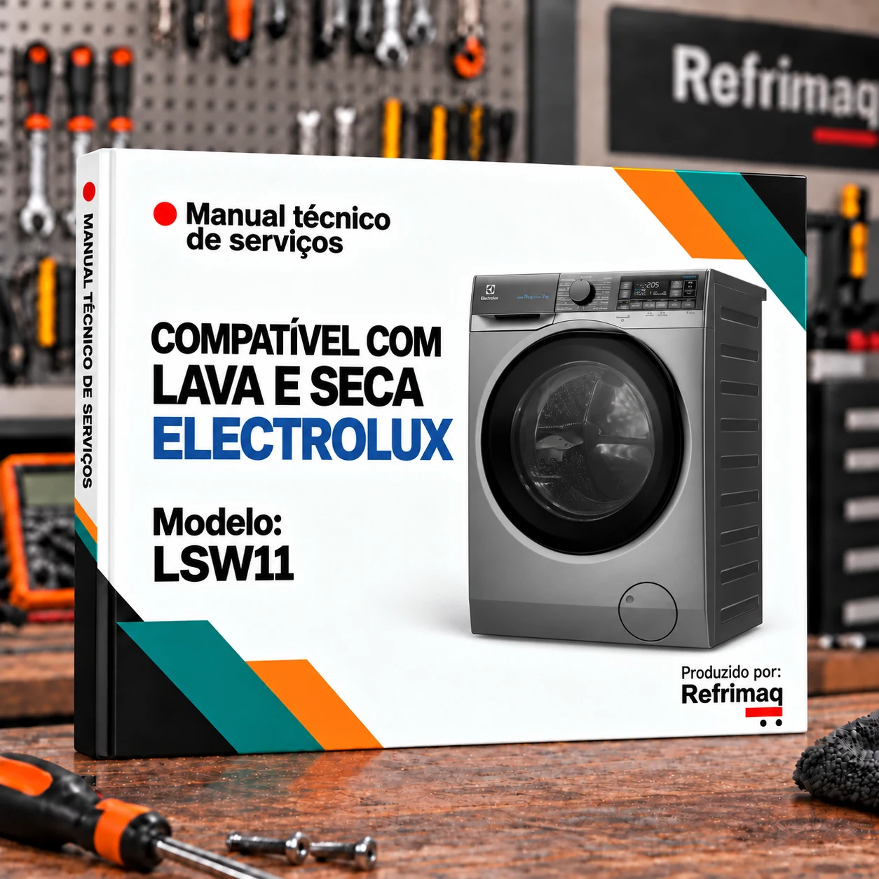 Capa do Manual Técnico de Serviços — Electrolux LSW11 (Lava e Seca)