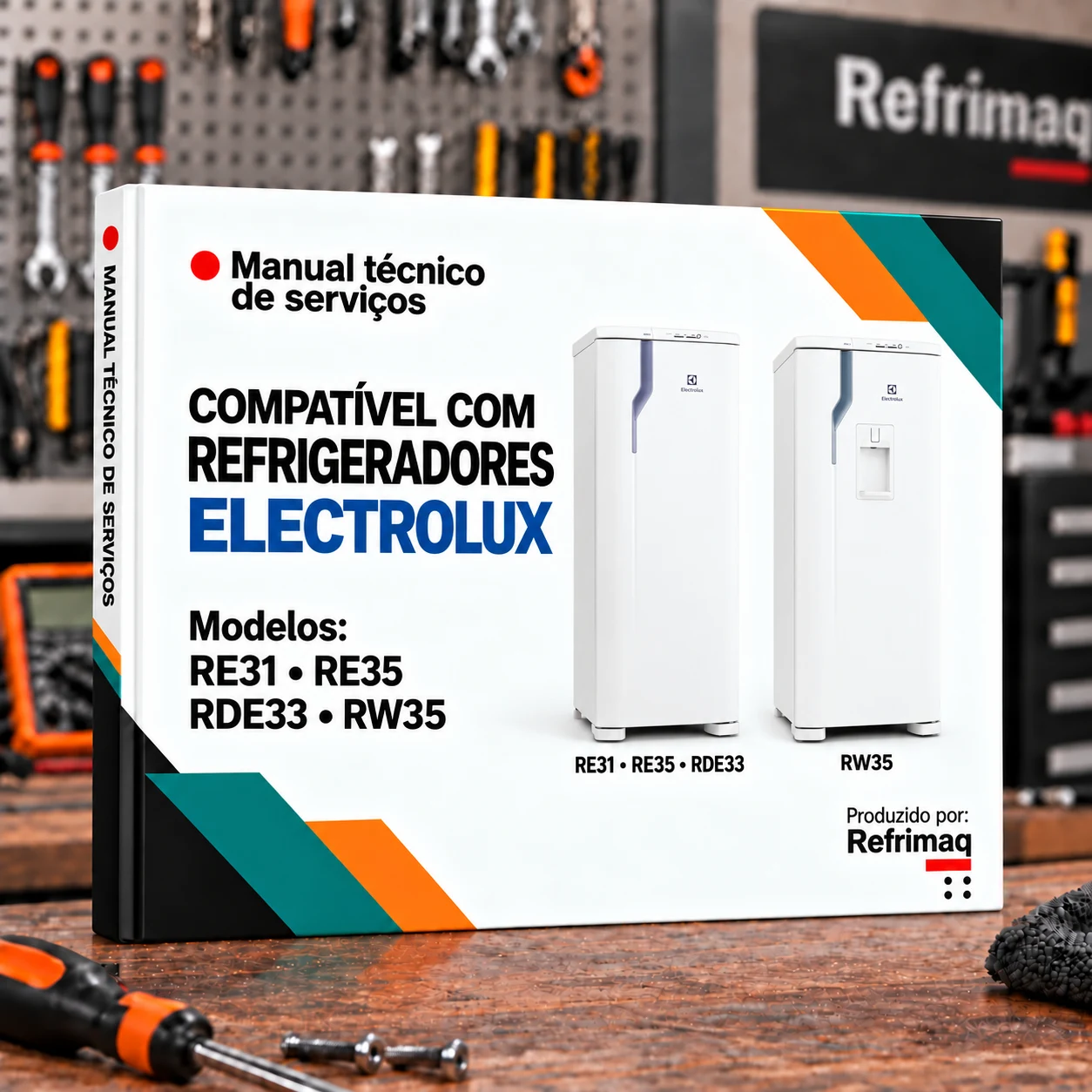 Capa do Manual Técnico de Serviços — Electrolux RE31/RE35/RDE33/RW35 (Refrigerador)