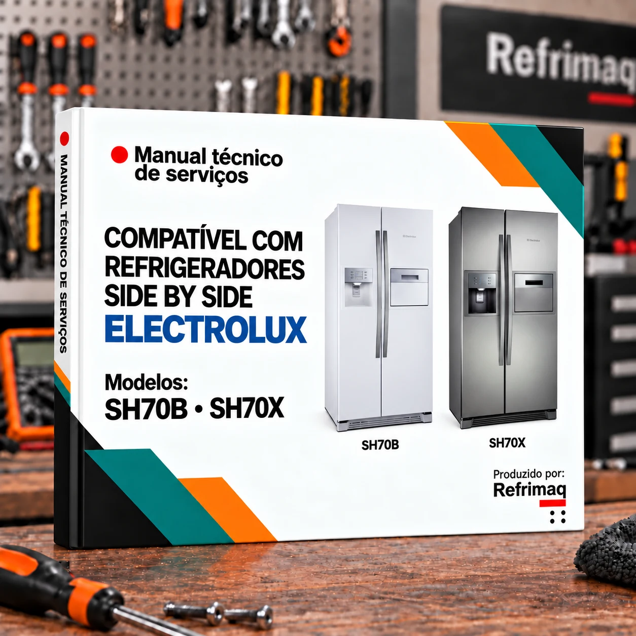 Capa do Manual Técnico de Serviços — Electrolux SH70B · SH70X (Refrigerador)