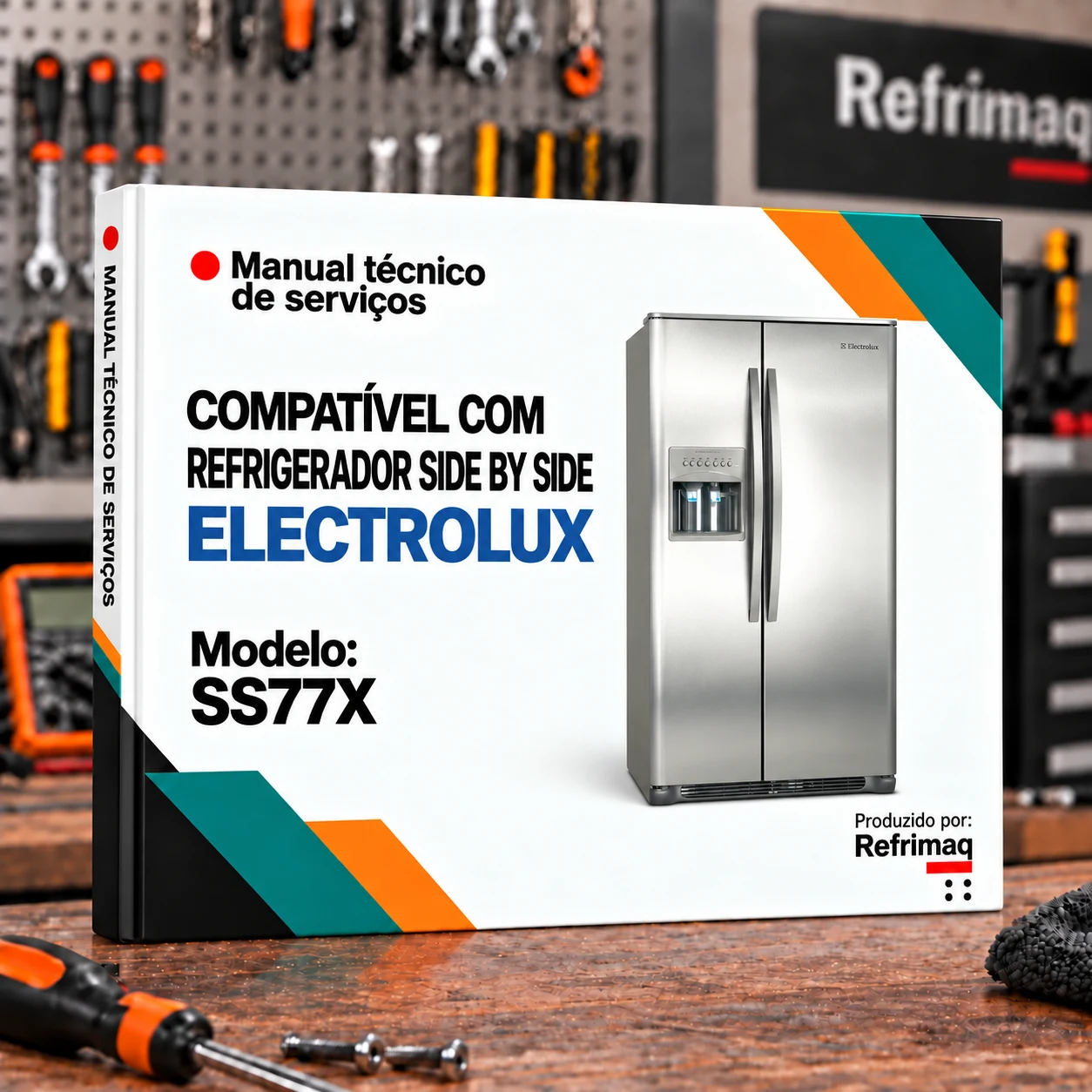 Capa do Manual Técnico de Serviços — Electrolux SS77X (Side by Side) (Refrigerador)