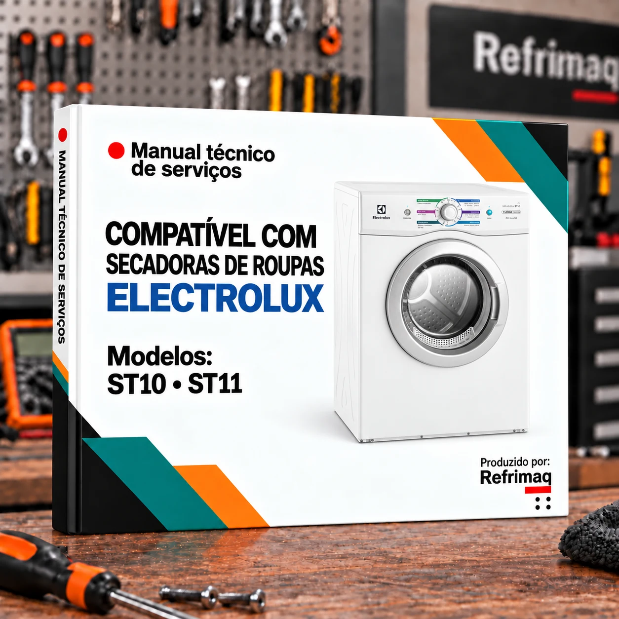 Capa do Manual Técnico de Serviços — Electrolux ST10 · ST11 (Secadora)
