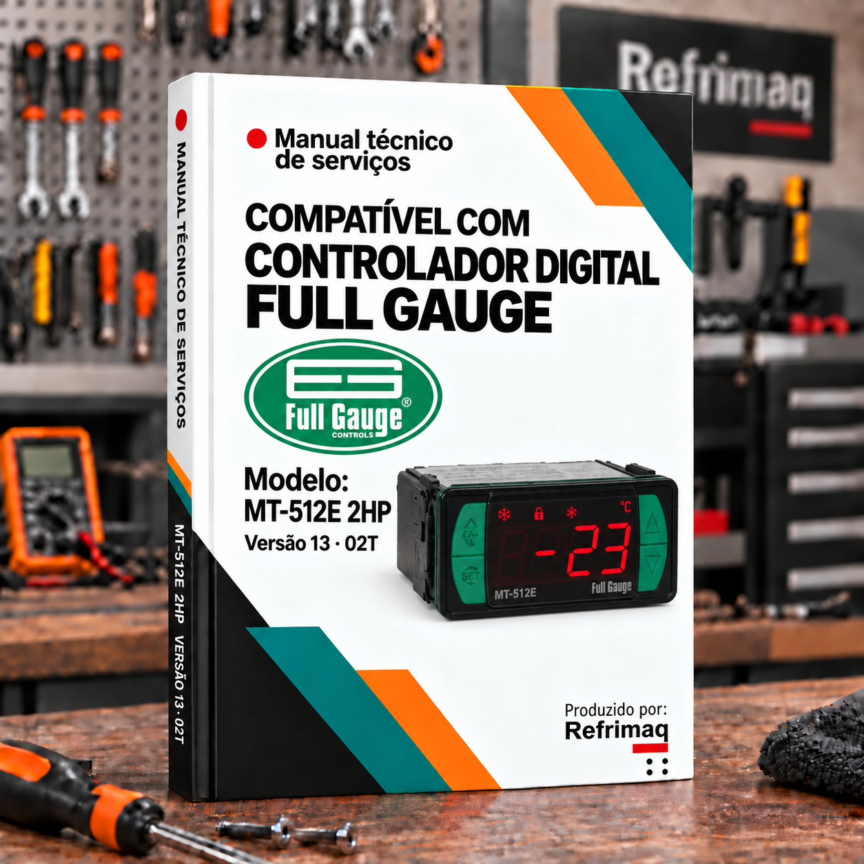 Capa do Manual Técnico — Controlador Full Gauge MT-512E 2HP versão 13 (02T)