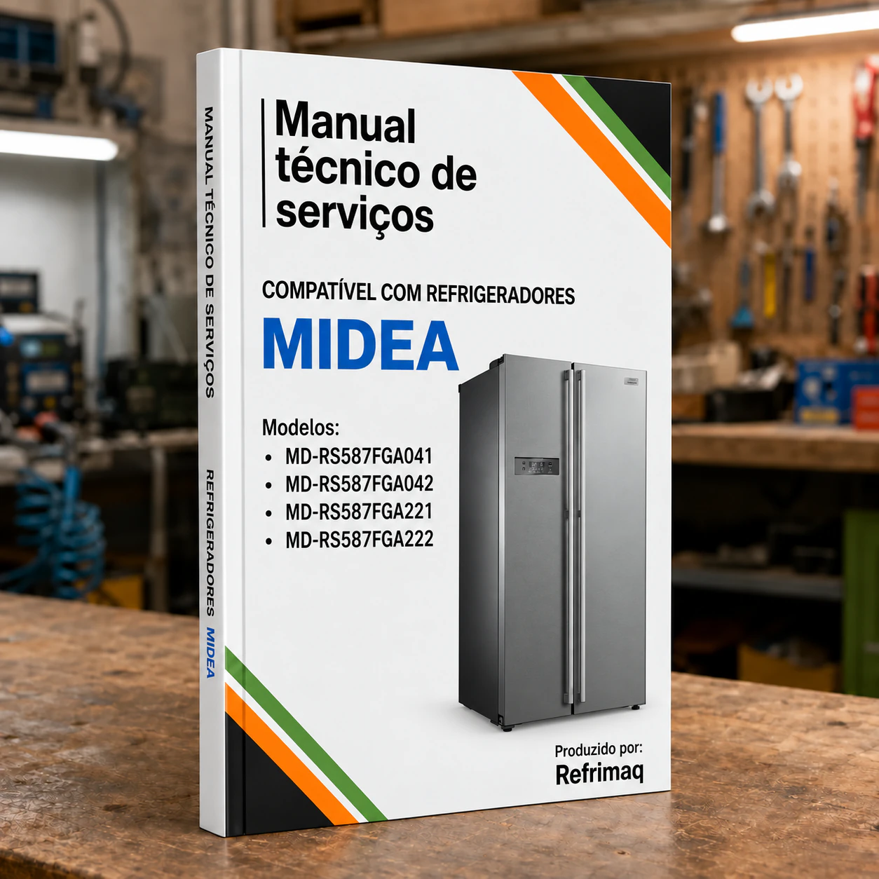Capa do Manual Técnico de Serviços — Midea Side by Side 528 L (Refrigerador)