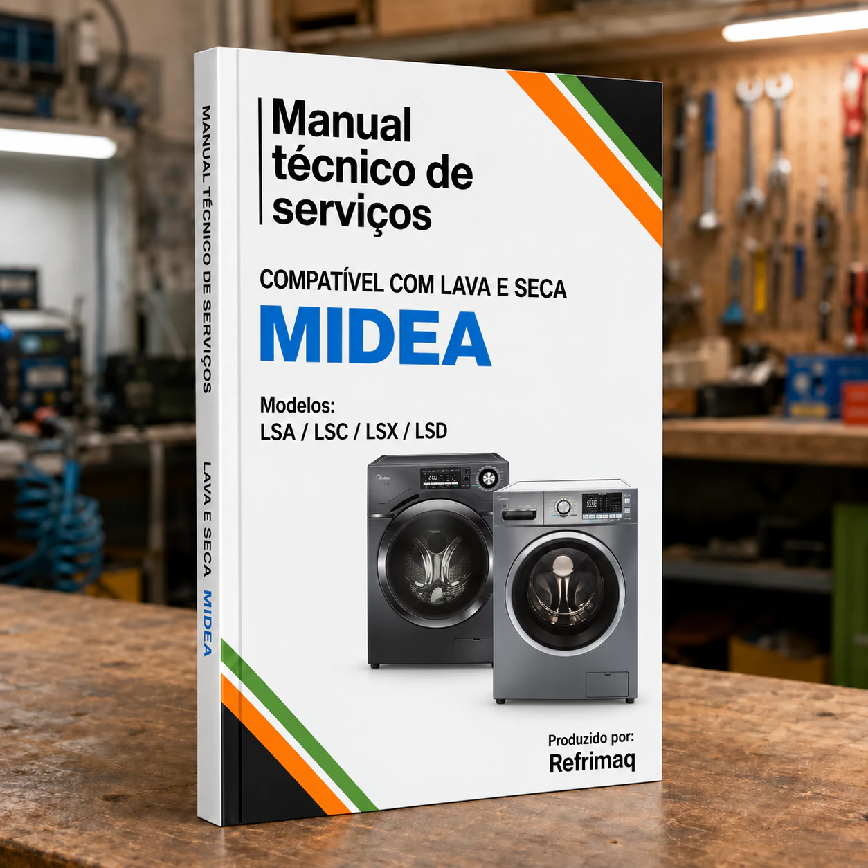 Capa do Manual Técnico de Serviços — Midea LSA · LSC · LSX (Lava e Seca)