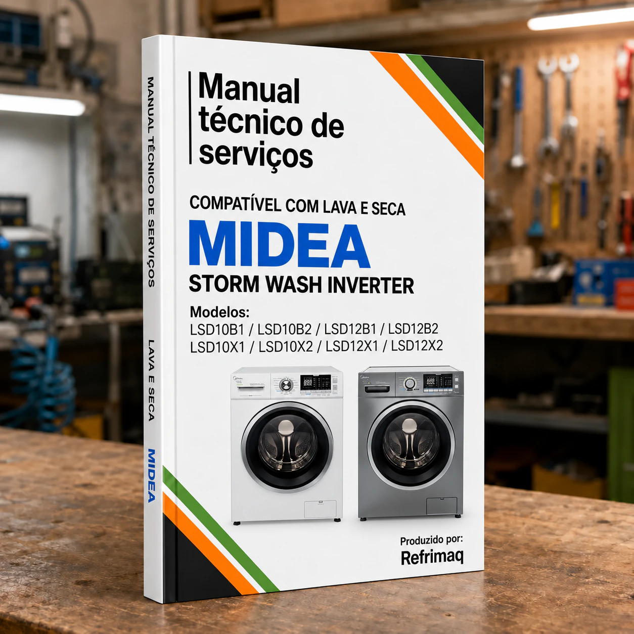 Capa do Manual Técnico de Serviços — Midea LSD Storm Wash (Lava e Seca)