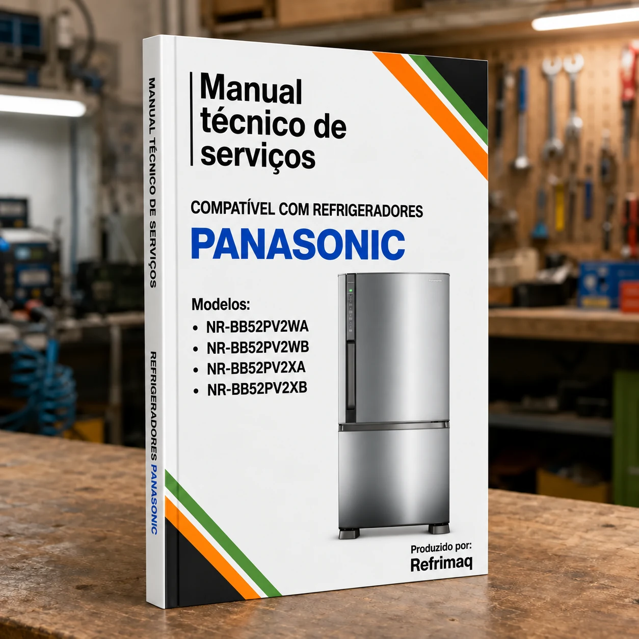 Capa do Manual Técnico de Serviços — Panasonic NR-BB52PV2WA · NR-BB52PV2WB · NR-BB52PV2XA · NR-BB52PV2XB (Refrigerador)