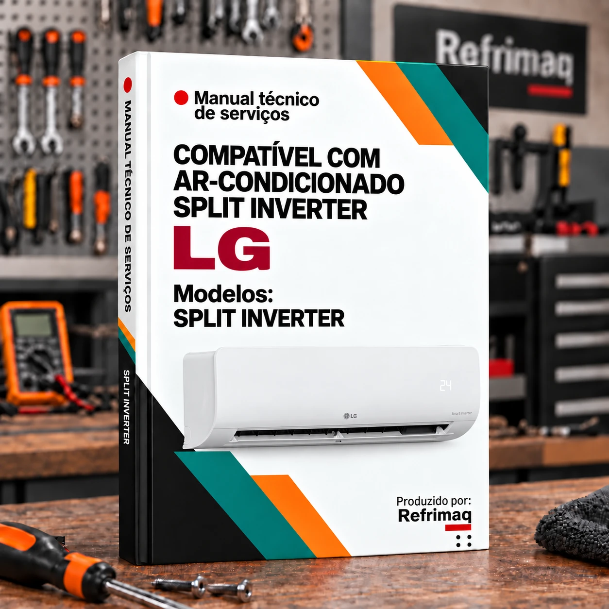 Capa do Manual Técnico de Serviços — LG Split Inverter (Ar Condicionado)