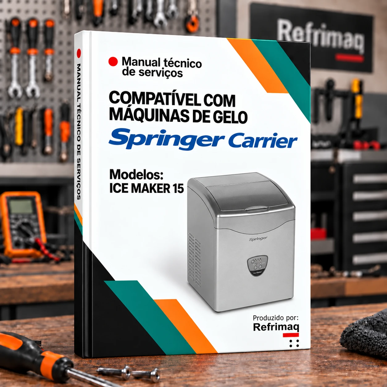 Capa do Manual Técnico de Serviços — Springer Carrier Ice Maker 15