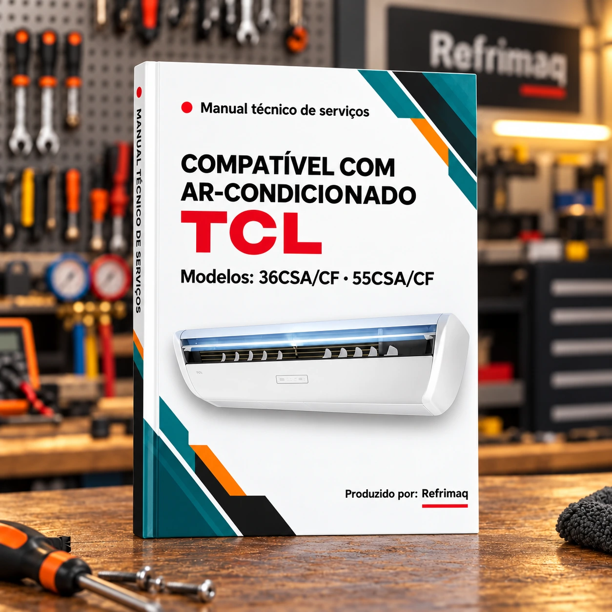 Capa do Manual Técnico de Serviços — TCL 36CSA/CF · 55CSA/CF (Ar Condicionado)