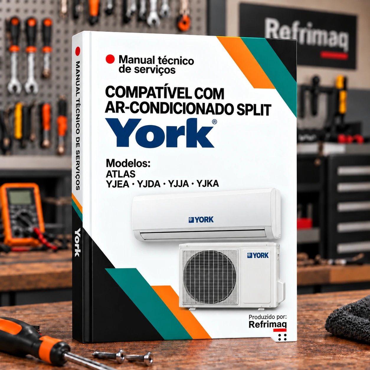 Capa do Manual Técnico de Serviços — York Atlas YJEA · YJDA · YJJA · YJKA (Ar Condicionado)