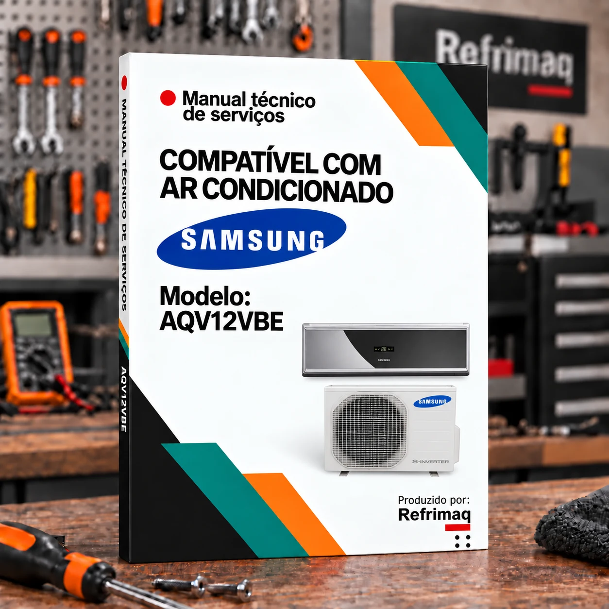 Capa do Manual Técnico de Serviços — Samsung AQV12VBE (Ar Condicionado)