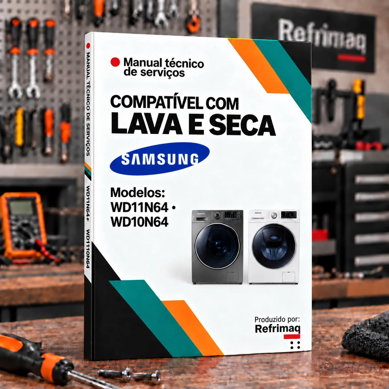 Capa do Manual Técnico de Serviços — Samsung WD11N64 · WD10N64 (Lava e Seca)
