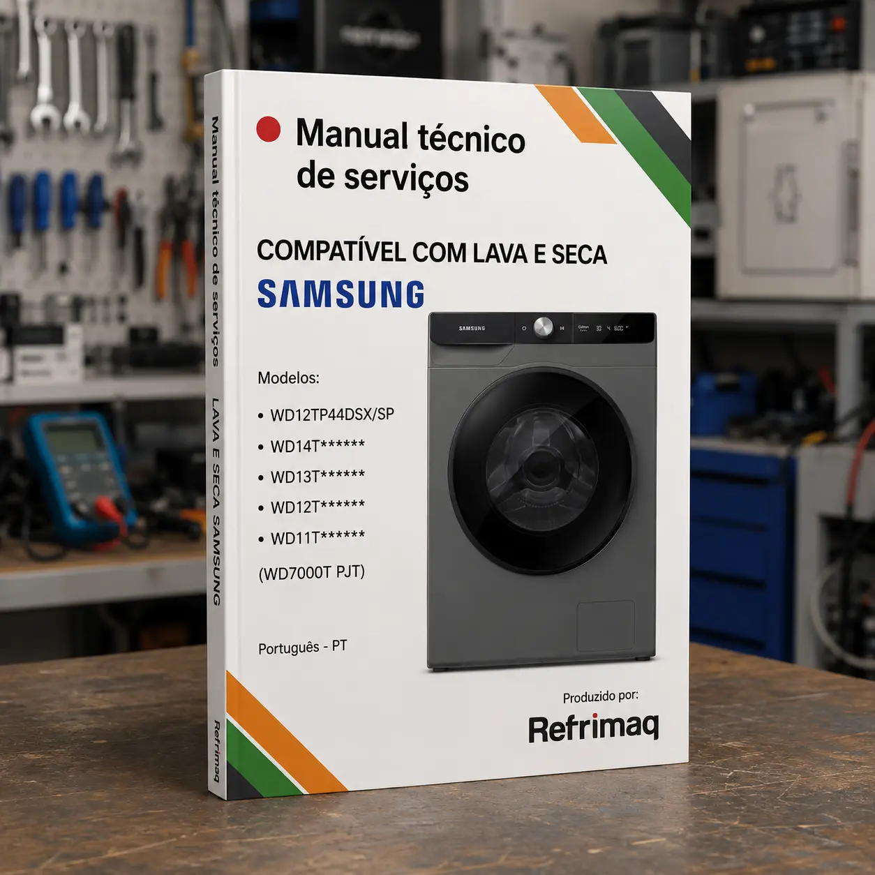 Capa: Manual Técnico de Serviços — Samsung WD11T · WD12T · WD13T · WD14T (Lava e Seca)
