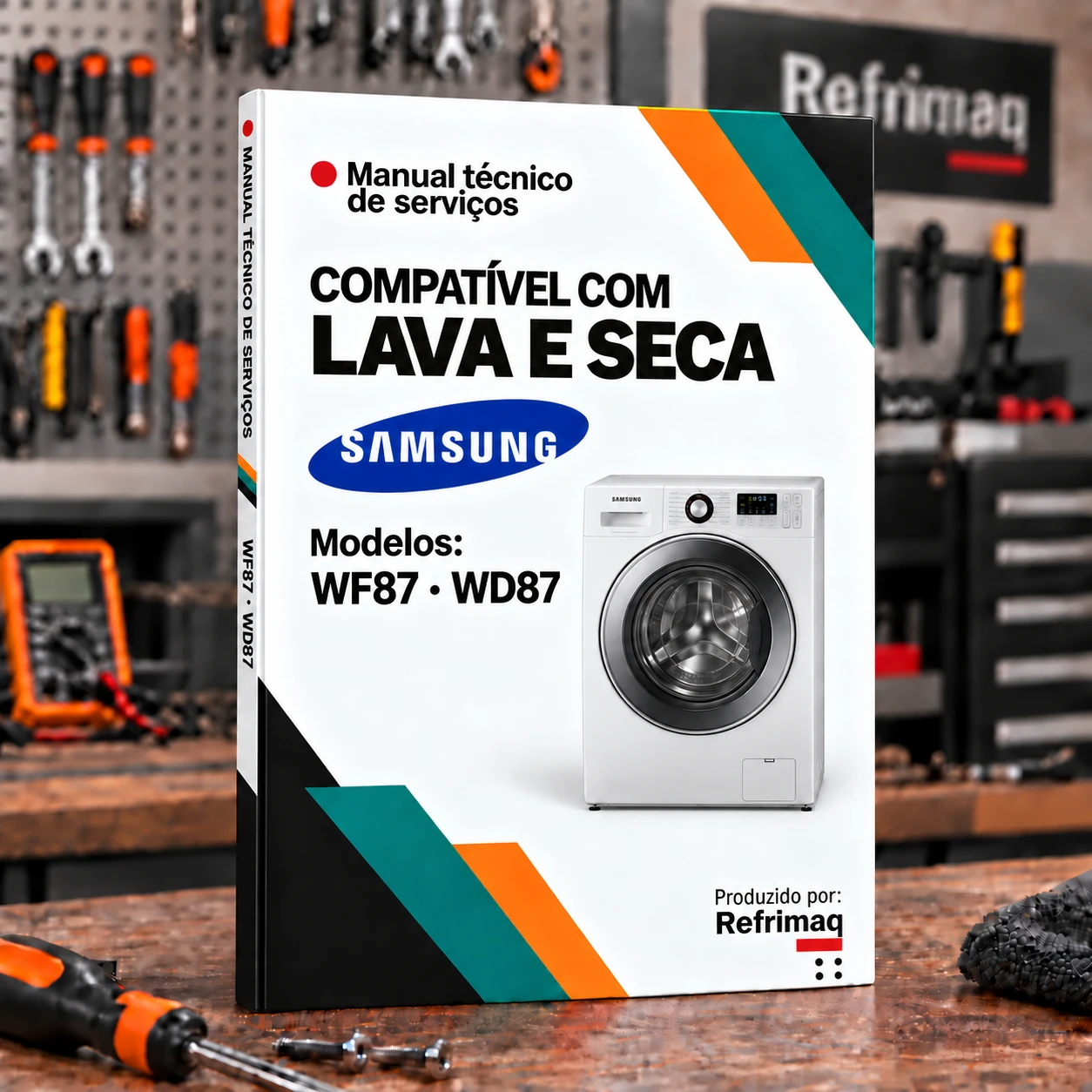 Capa do Manual Técnico de Serviços — Samsung WF87 · WD87 (Lava e Seca)