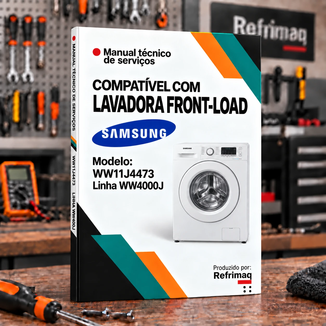 Capa do Manual Técnico de Serviços — Samsung WW11J4473 (Máquina de Lavar Front-Load WW4000J)