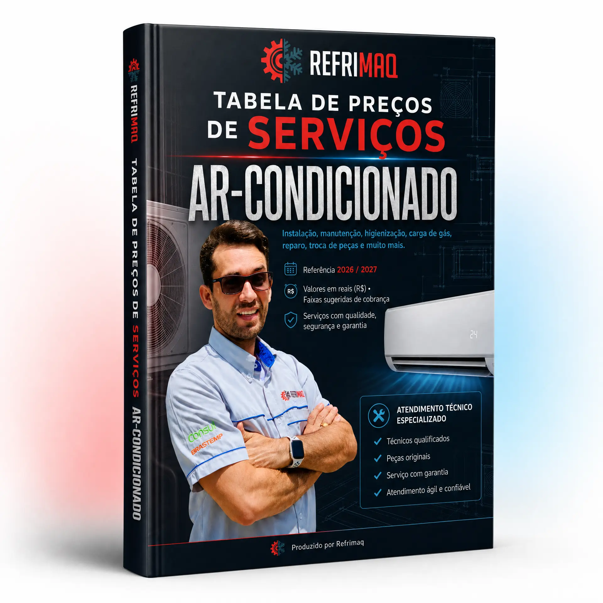 Capa: Tabela de Preços — Serviços Ar Condicionado 2026/2027