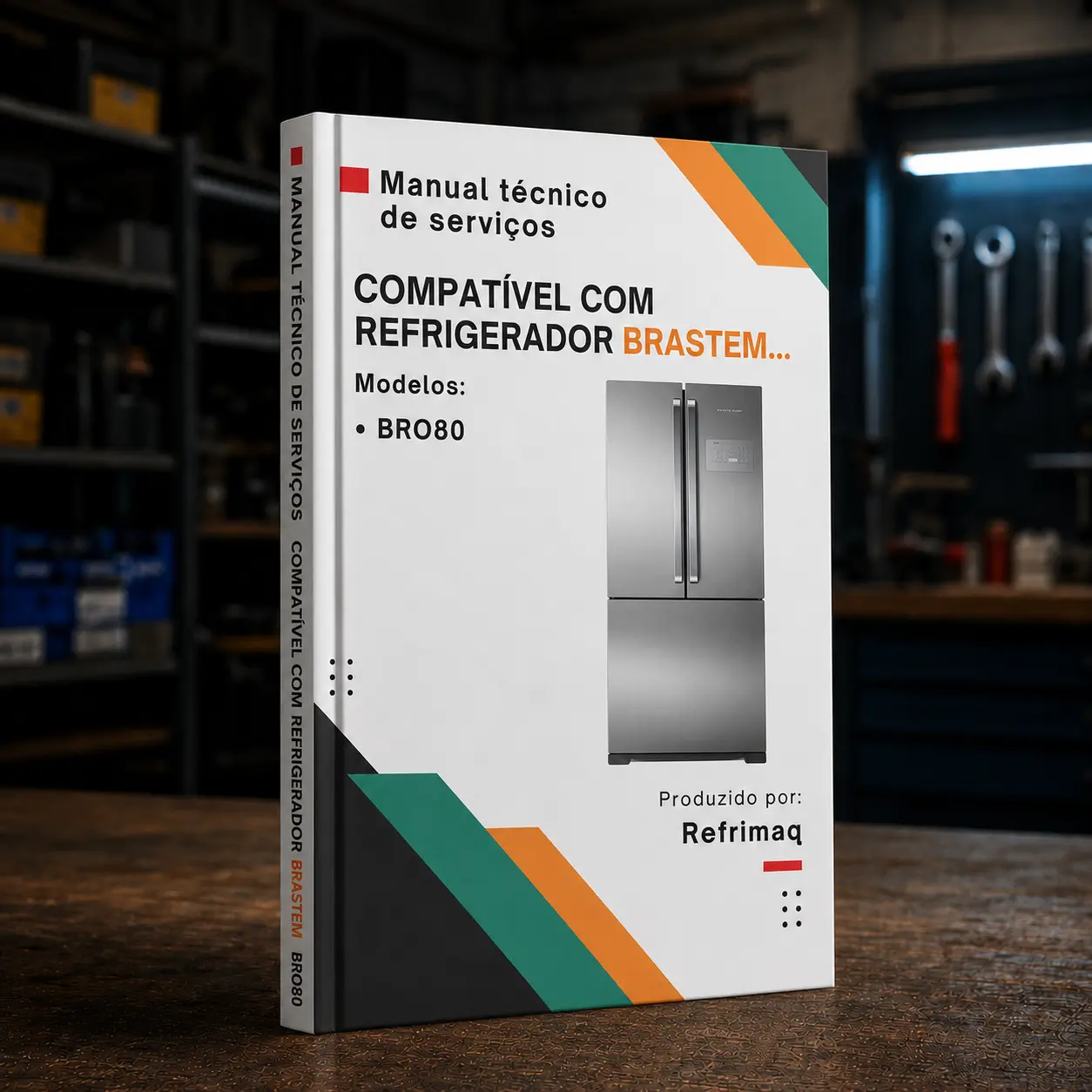 Capa do Manual Técnico de Serviços — Brastemp BRO80A · GRO80A · BRN80A (Refrigerador)